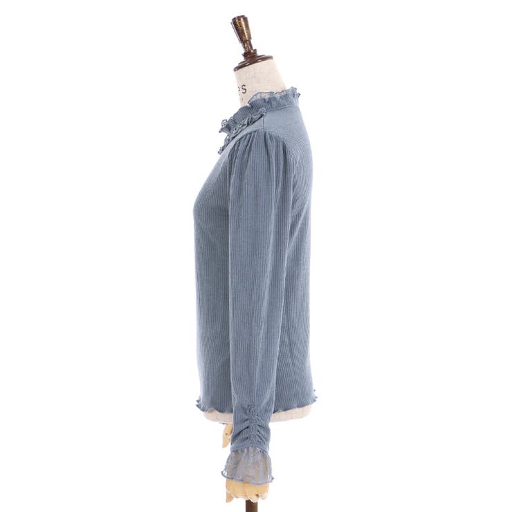【新品】axes フリルカットプルオーバー(ブルー) フリルカットプルオーバー[品番：IGAW0001055]｜axes femme