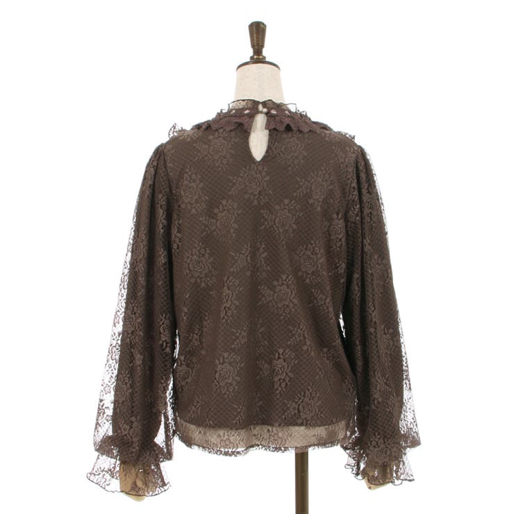 ローズレースフリルトップス[品番：IGAW0002632]｜axes femme