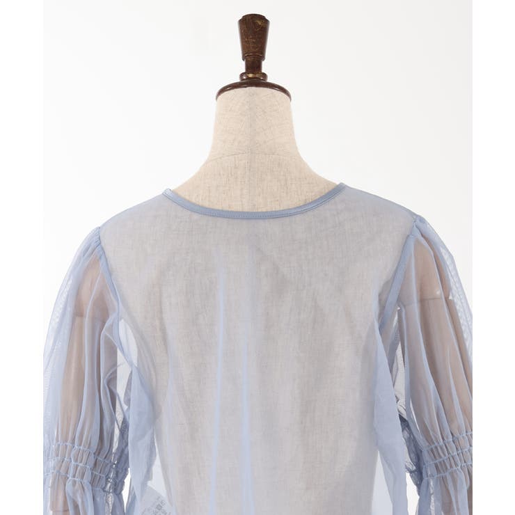 パール付チュールトップス[品番：IGAW0004286]｜axes femme