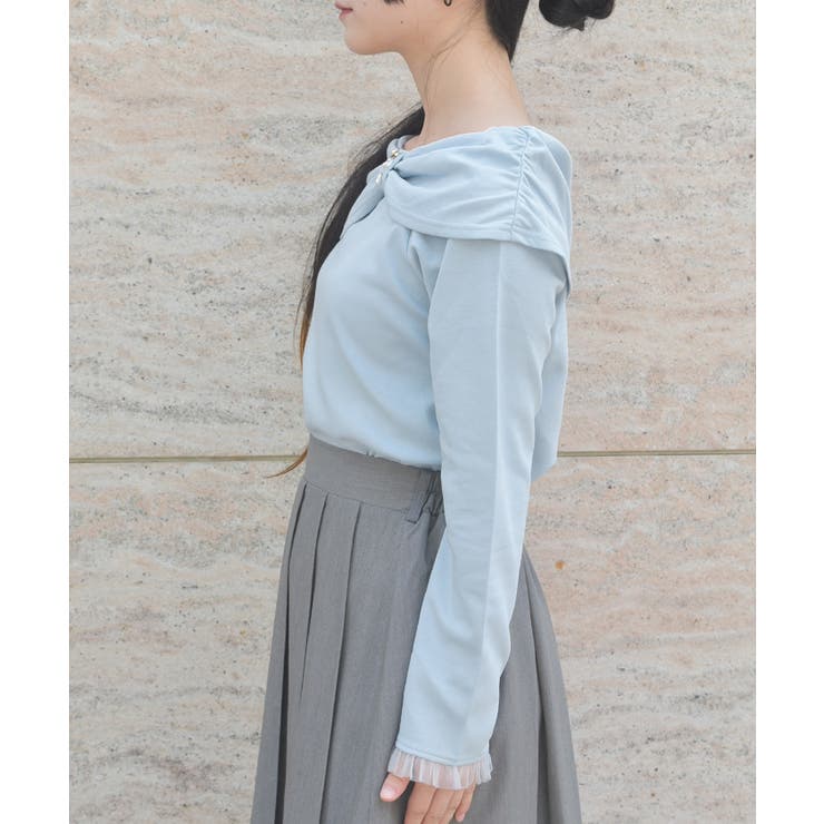 オフショル風リボンカットプルオーバー | axes femme | 詳細画像2 