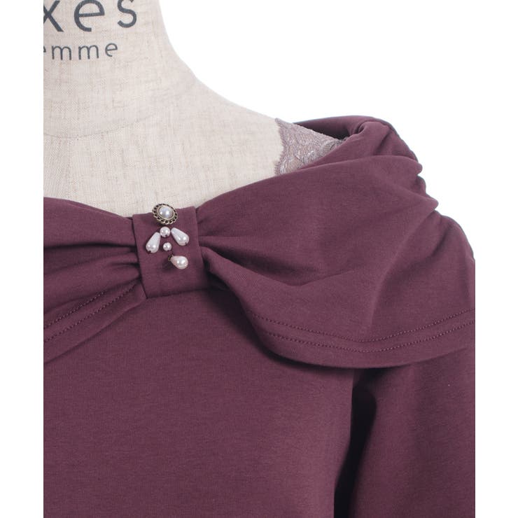 オフショル風リボンカットプルオーバー | axes femme | 詳細画像20 