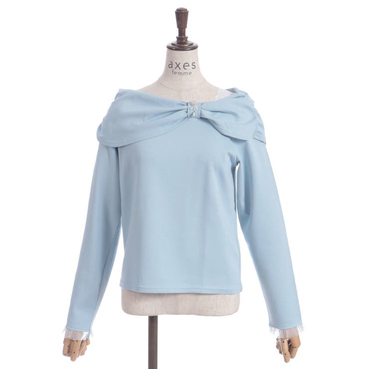 オフショル風リボンカットプルオーバー | axes femme | 詳細画像26 