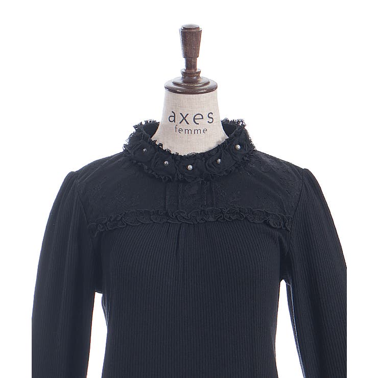 チュールローズレース切替プルオーバー | axes femme | 詳細画像12 