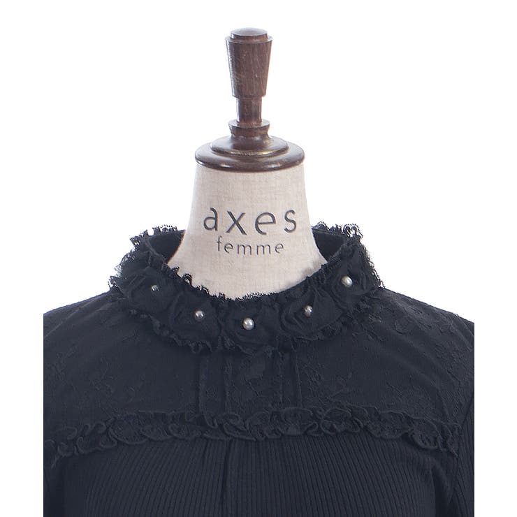 チュールローズレース切替プルオーバー | axes femme | 詳細画像14 