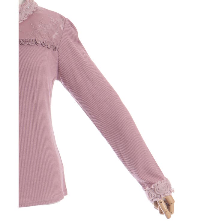 チュールローズレース切替プルオーバー | axes femme | 詳細画像23 