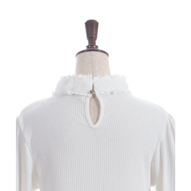 チュールローズレース切替プルオーバー | axes femme | 詳細画像30 