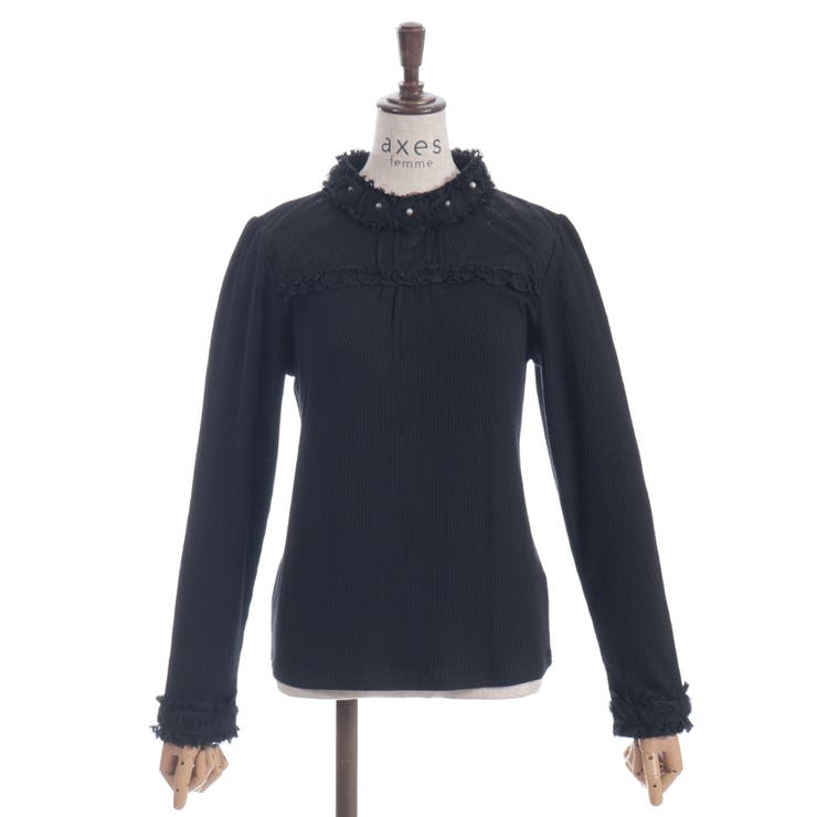 チュールローズレース切替プルオーバー | axes femme | 詳細画像9 