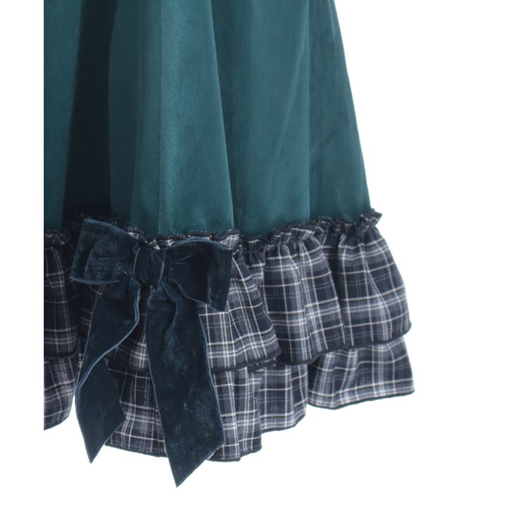 ベロア×チェックフリルＯＰ | axes femme | 詳細画像31 