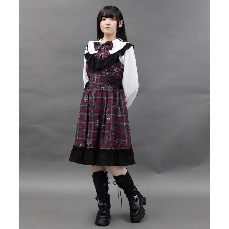 ワイン | ナイトメアチェックワンピース | axes femme