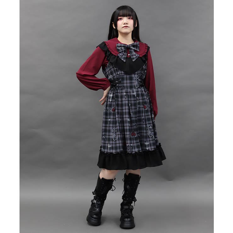 黒 | ナイトメアチェックワンピース | axes femme