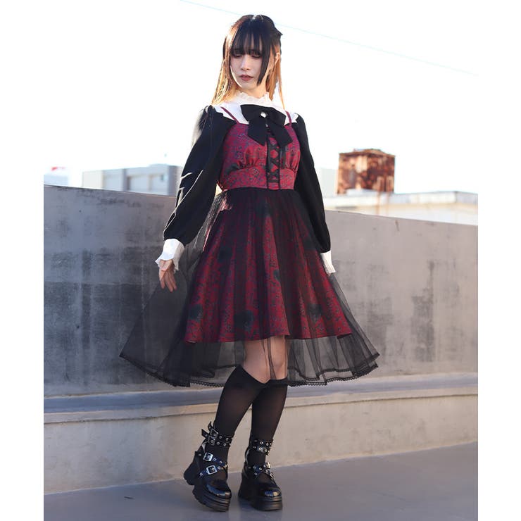 赤 | ドラマティックハートワンピース | axes femme