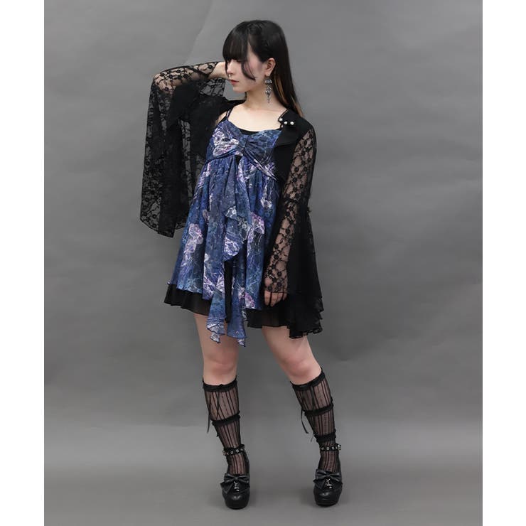 黒 | クラゲレースキャミチュニック | axes femme