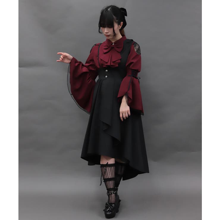 黒 | アシメベストデザインワンピース | axes femme