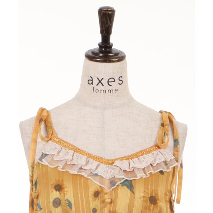 ひまわり柄キャミワンピース[品番：IGAW0000176]｜axes femme