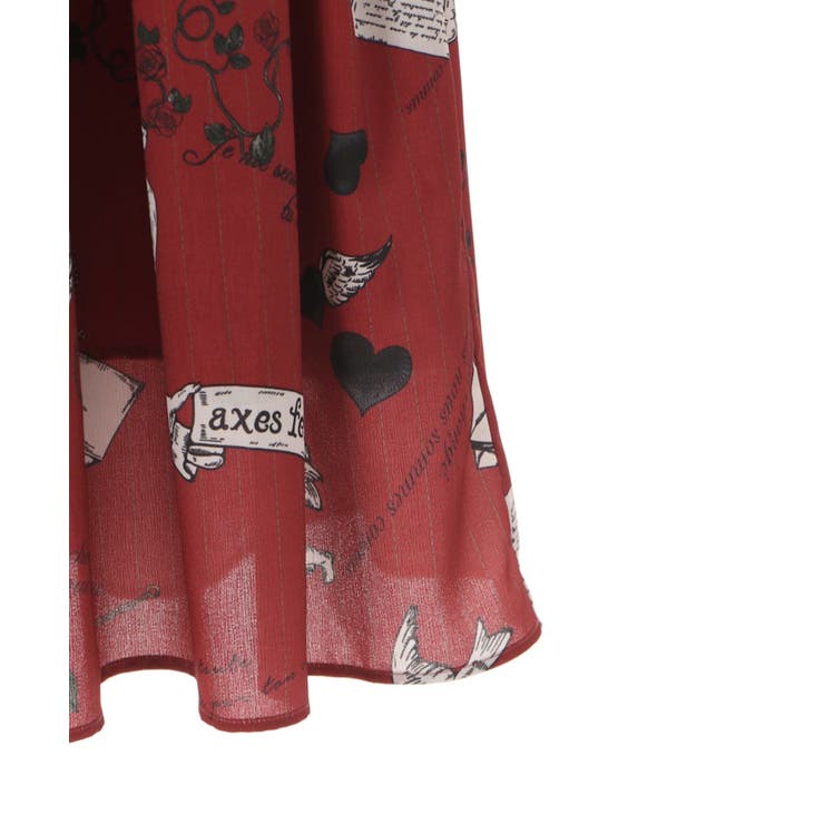 ハートキューピット柄ワンピース[品番：IGAW0004164]｜axes