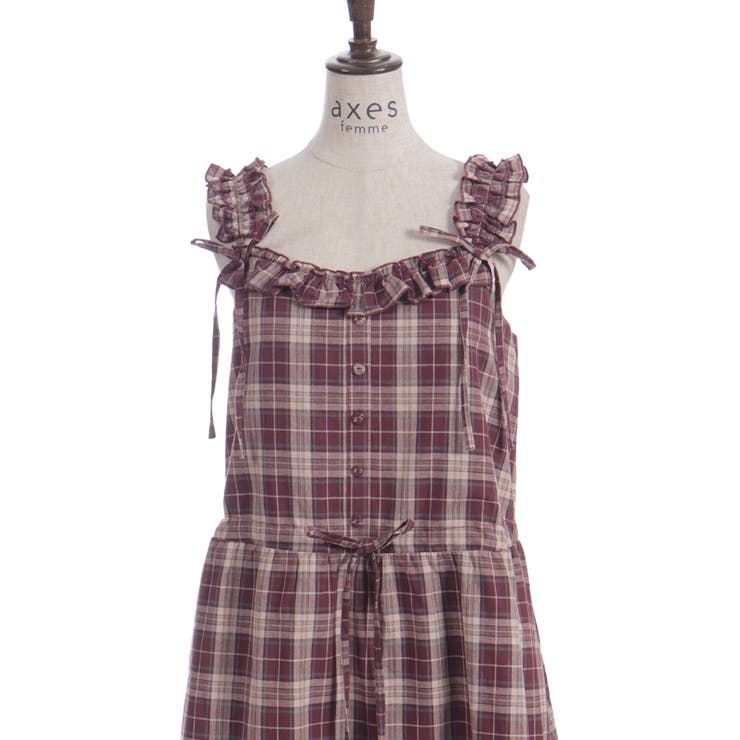 コットンレース使チェックＯＰ | axes femme | 詳細画像21 