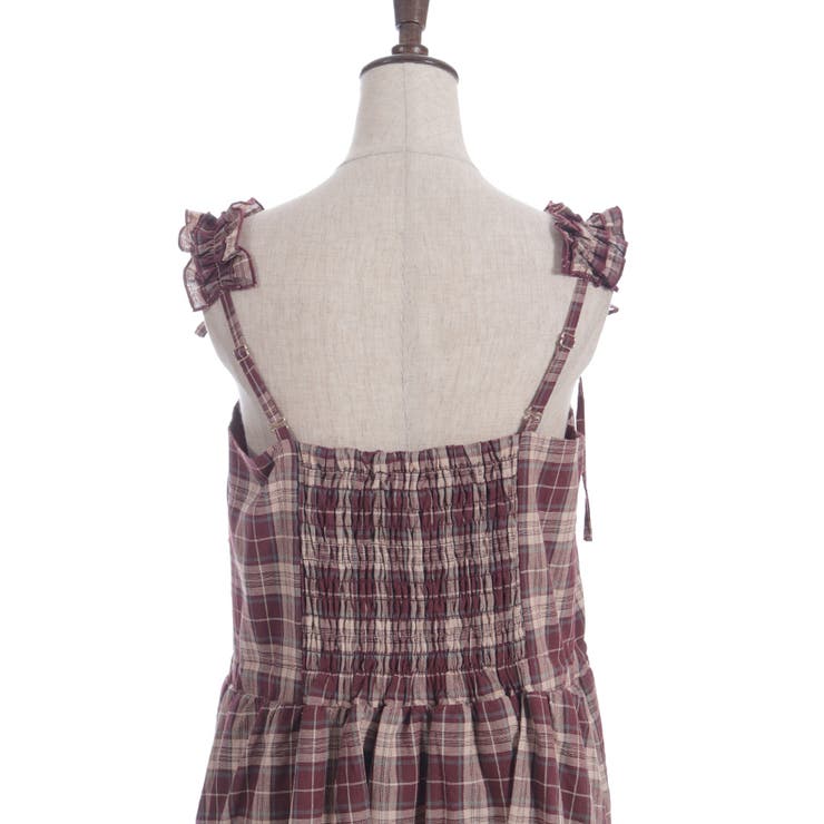 コットンレース使チェックOP[品番：IGAW0006896]｜axes femme