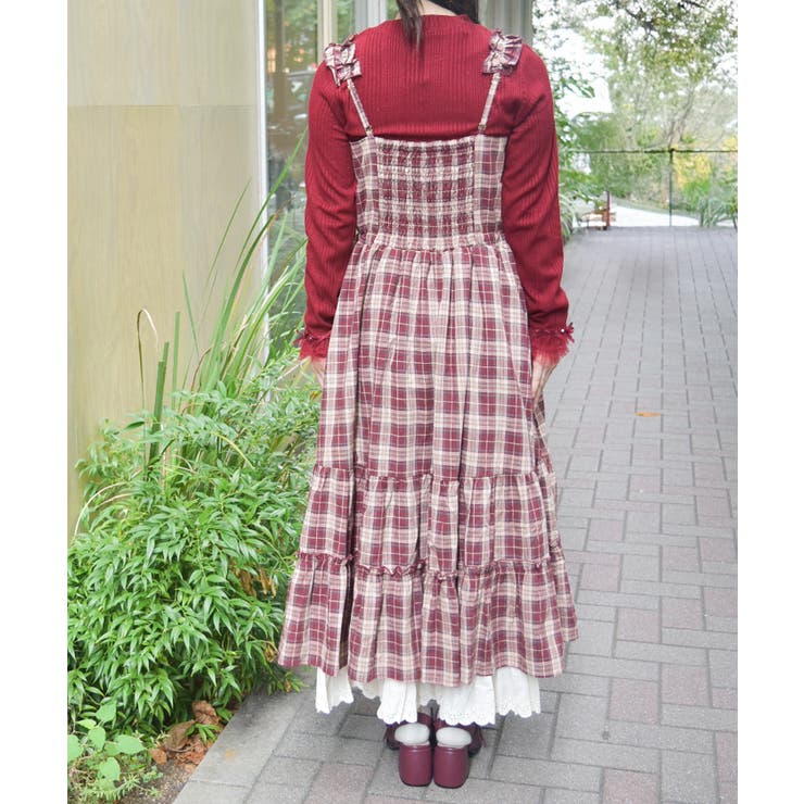 コットンレース使チェックＯＰ | axes femme | 詳細画像3 