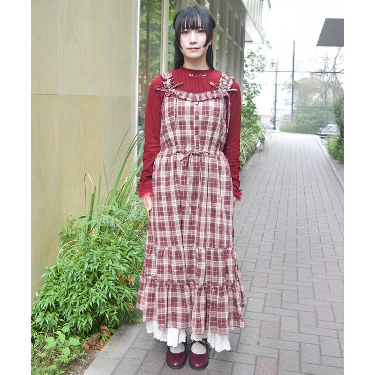 コットンレース使チェックＯＰ | axes femme | 詳細画像4 