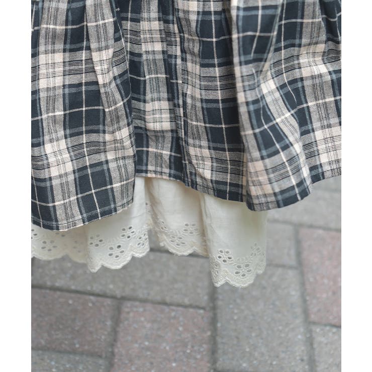 コットンレース使チェックＯＰ | axes femme | 詳細画像8 