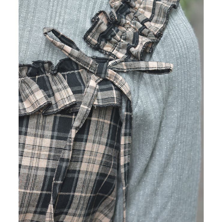 コットンレース使チェックＯＰ | axes femme | 詳細画像9 