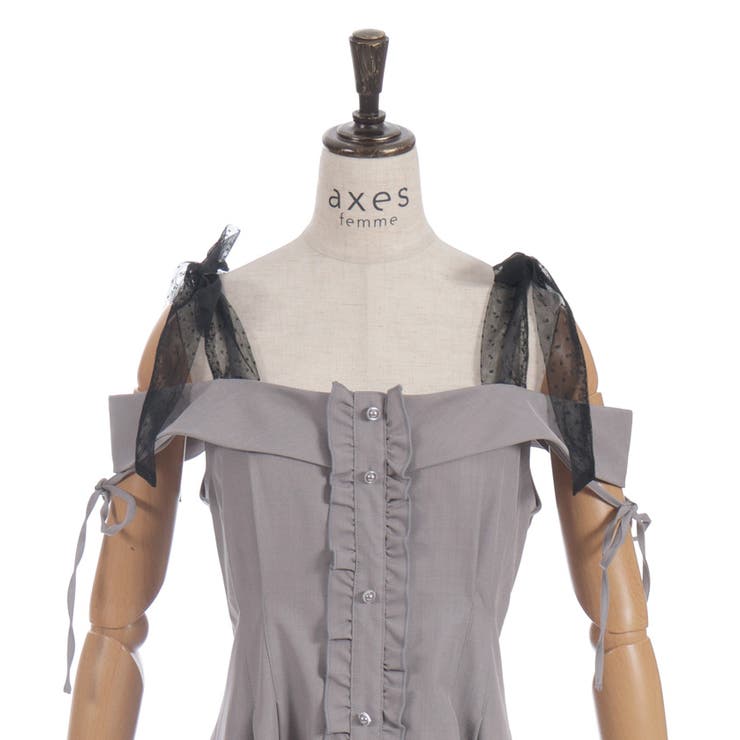 チュールリボン付ワンピース | axes femme | 詳細画像11 