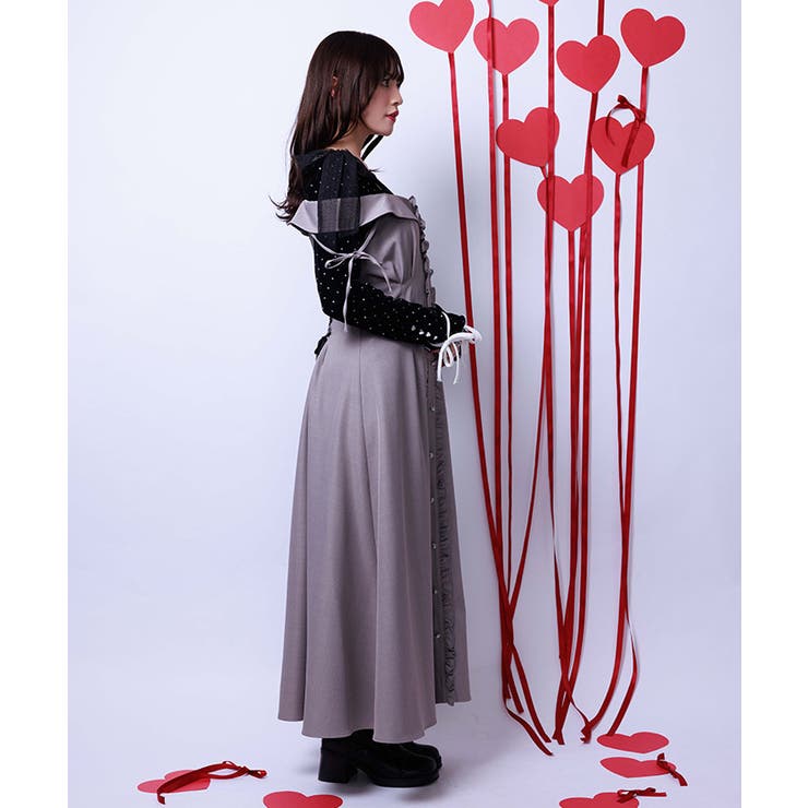 チュールリボン付ワンピース | axes femme | 詳細画像2 