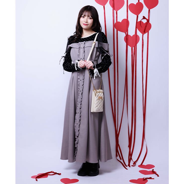 チュールリボン付ワンピース | axes femme | 詳細画像7 