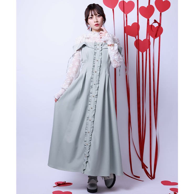 ミント | チュールリボン付ワンピース | axes femme