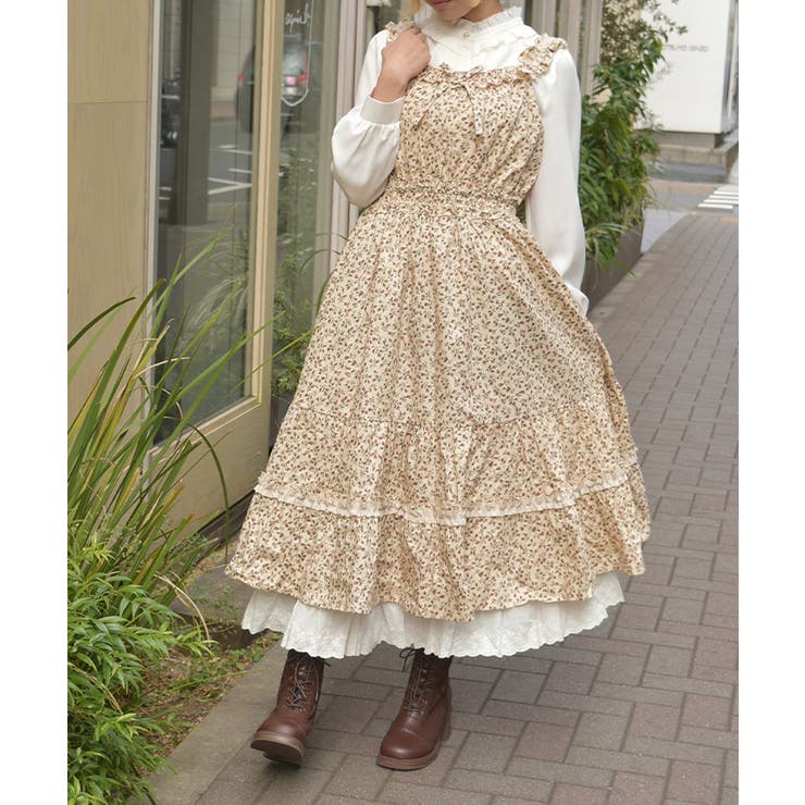 クリーム | フリル×コットンレースワンピース | axes femme