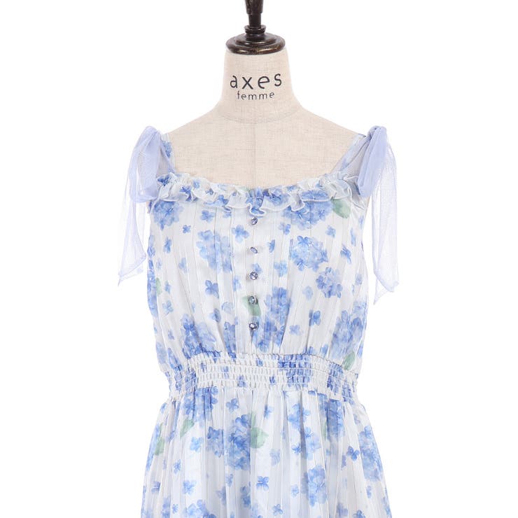 紫陽花柄ショルダーリボンワンピース | axes femme | 詳細画像13 