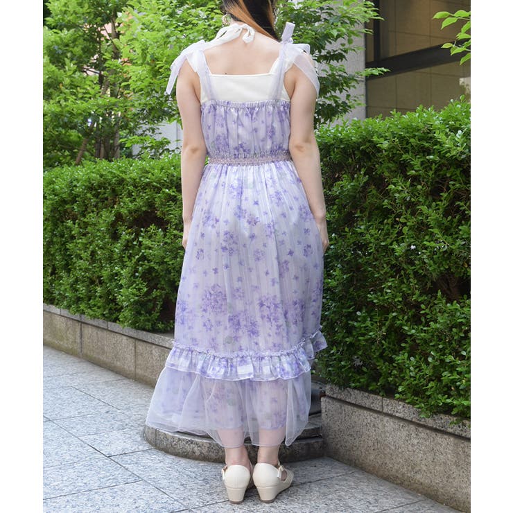 紫陽花柄ショルダーリボンワンピース | axes femme | 詳細画像2 