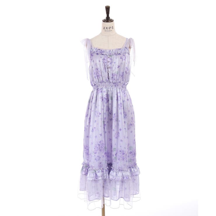 紫陽花柄ショルダーリボンワンピース | axes femme | 詳細画像21 
