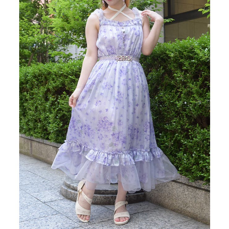 紫陽花柄ショルダーリボンワンピース | axes femme | 詳細画像8 