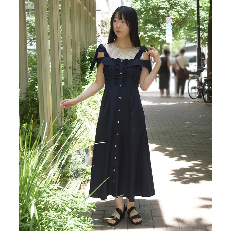 ショルダーリボンワンピース | axes femme | 詳細画像10 