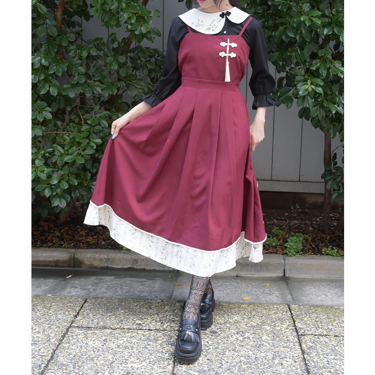 ジャスミン柄切替キャミワンピース[品番：IGAW0008285]｜axes femme