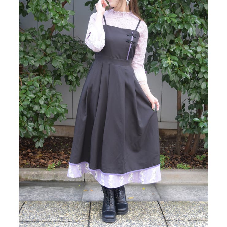ジャスミン柄切替キャミワンピース[品番：IGAW0008285]｜axes femme