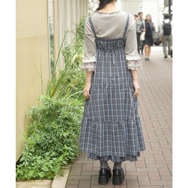 チェック柄キャミワンピース | axes femme | 詳細画像2 