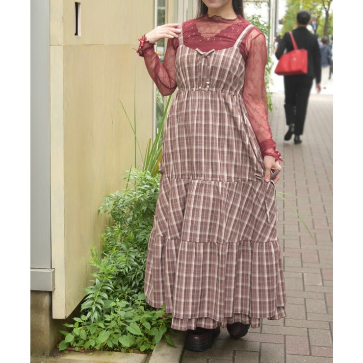 チェック柄キャミワンピース | axes femme | 詳細画像7 