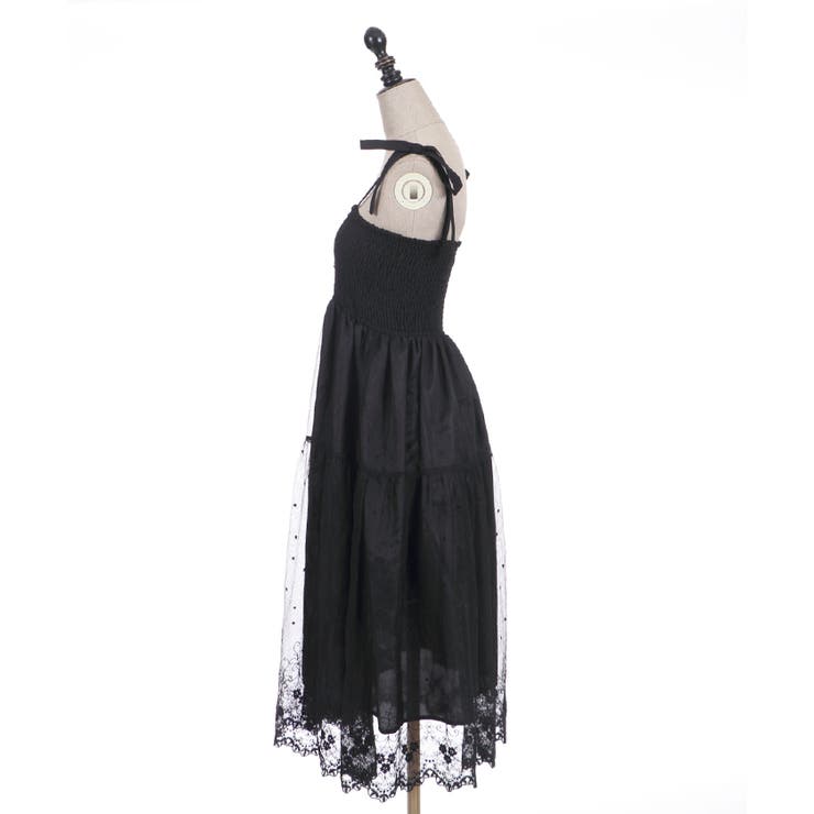 シャーリングレースキャミOP[品番：IGAW0002040]｜axes femme