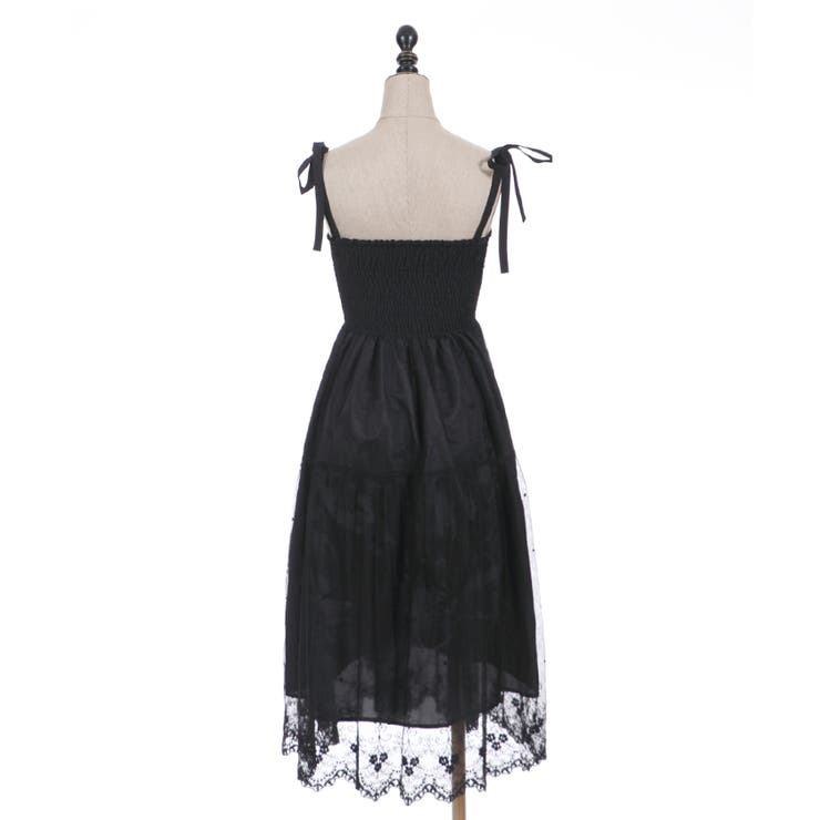 シャーリングレースキャミOP[品番：IGAW0002040]｜axes femme