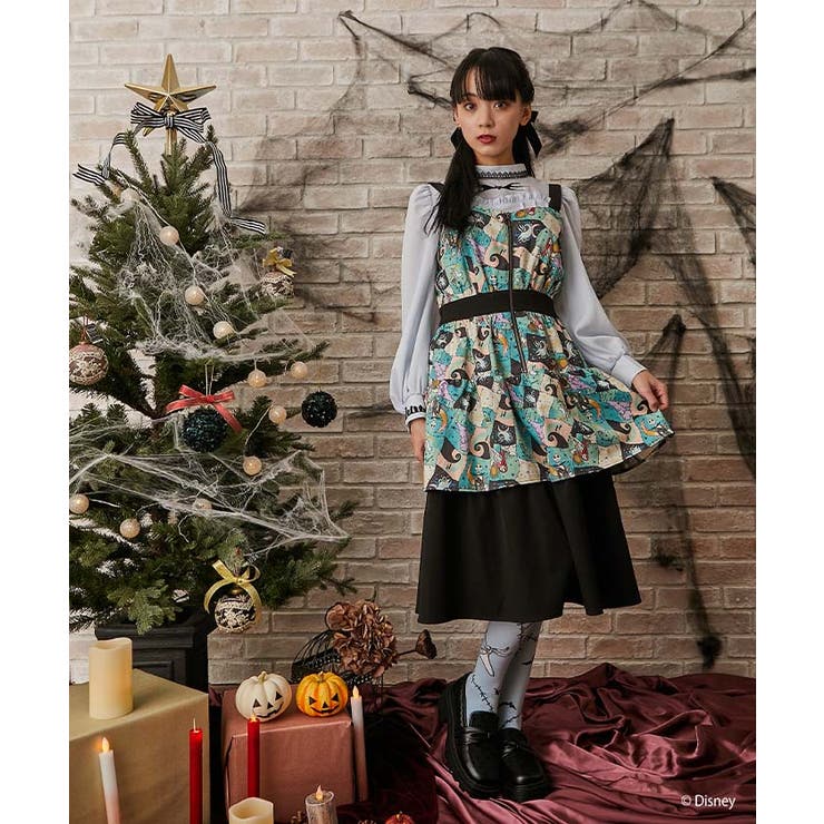 ナイトメアー・ビフォア・クリスマス／ツギハギ風ワンピース[品番：IGAW0002893]｜axes  femme（アクシーズファム）のレディースファッション通販｜SHOPLIST（ショップリスト）