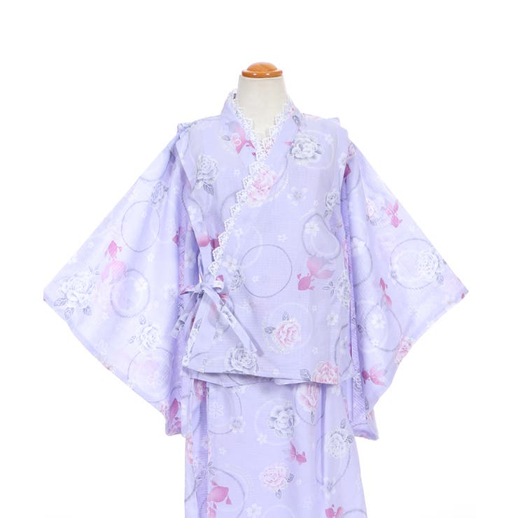 金魚×お花柄2ピース浴衣[品番：IGAW0000115]｜axes femme（アクシーズ 