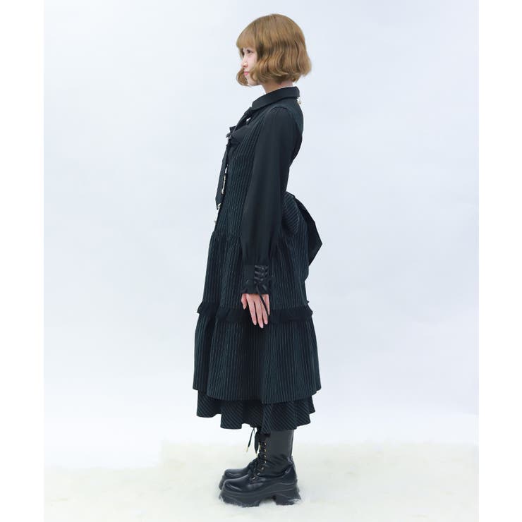 ストライプジャンスカ[品番：IGAW0007110]｜axes femme（アクシーズ