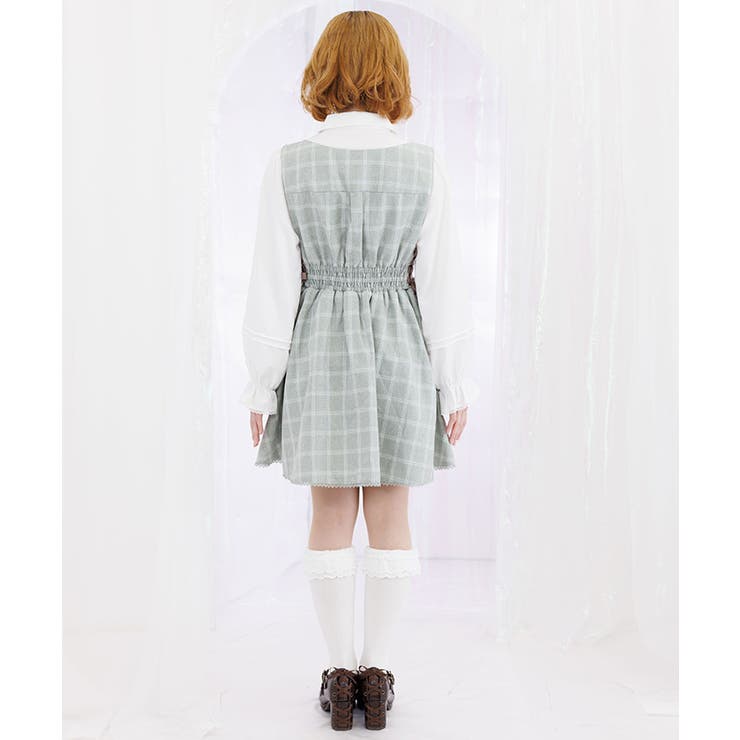 リボン付センタージップジャンパースカート | axes femme | 詳細画像3 