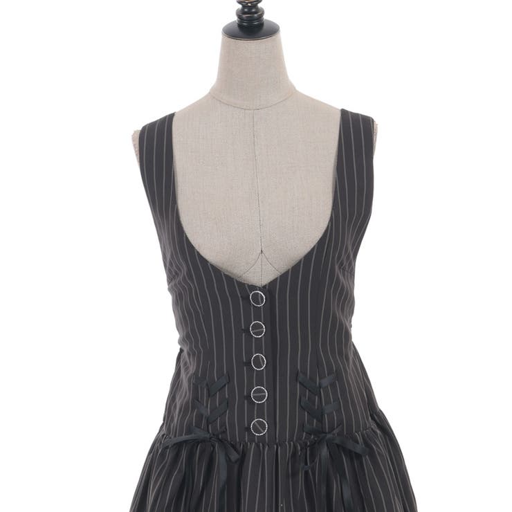 ダブルリボンストライプジャンパースカート | axes femme | 詳細画像26 