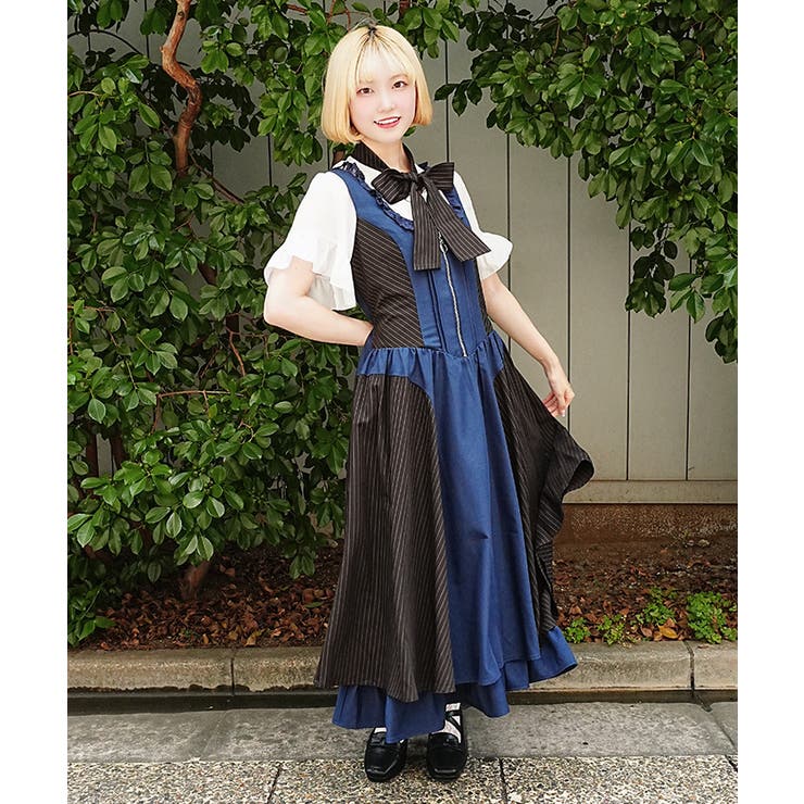 バイカラーストライプジャンパースカート | axes femme | 詳細画像11 