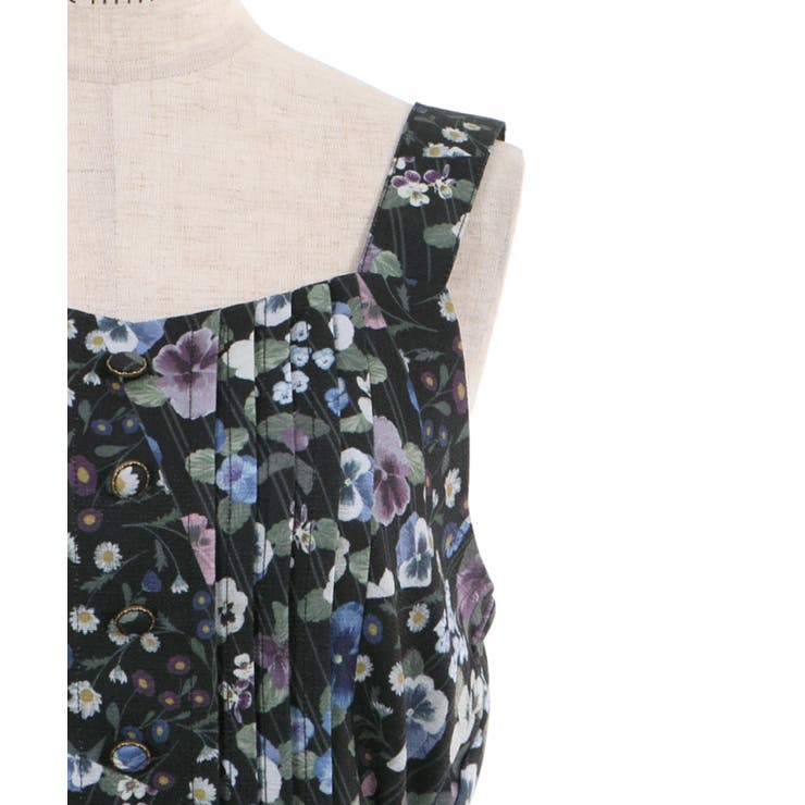 パッチワークパンジー柄JSK[品番：IGAW0001438]｜axes femme