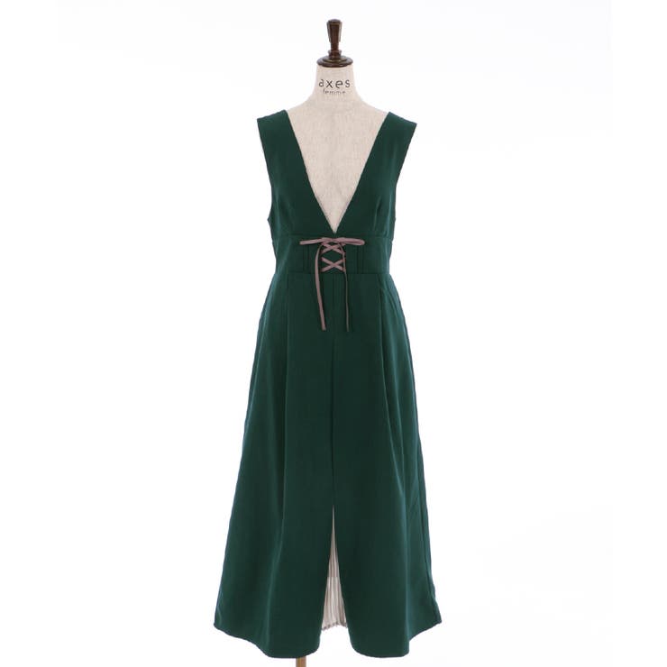フロントプリーツジャンスカ[品番：IGAW0001267]｜axes femme