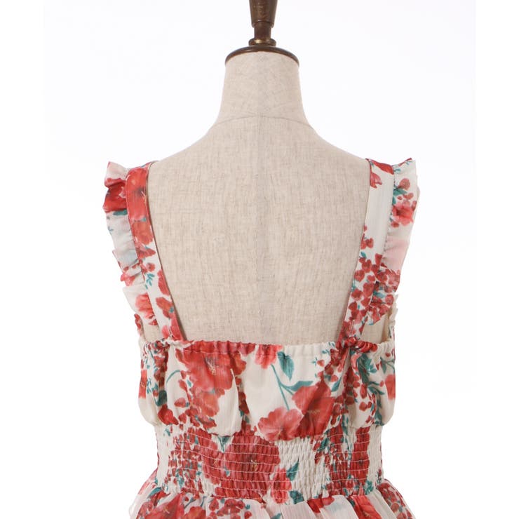 ハイビスカス柄ワンピース[品番：IGAW0003641]｜axes femme
